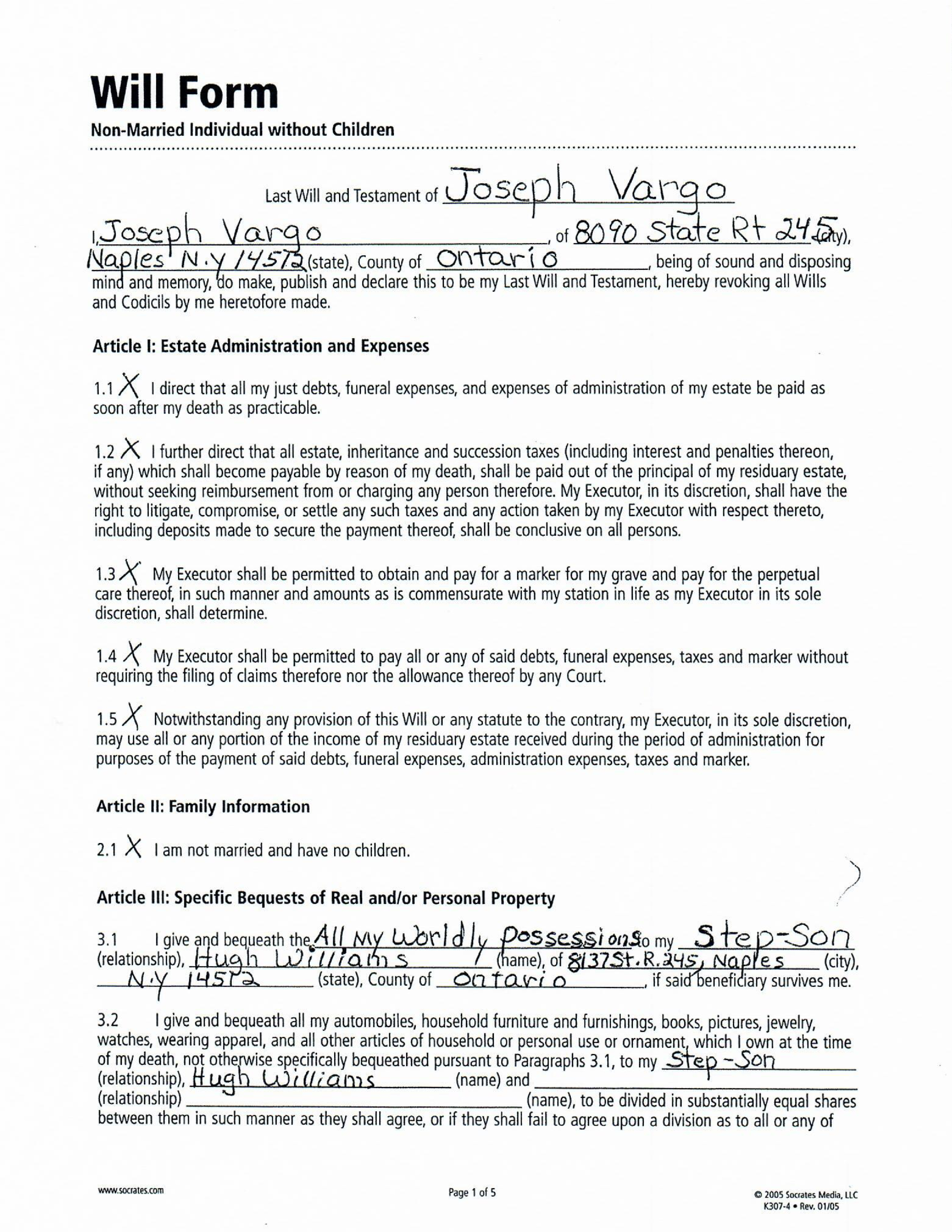 Court Citation/Will Page 2